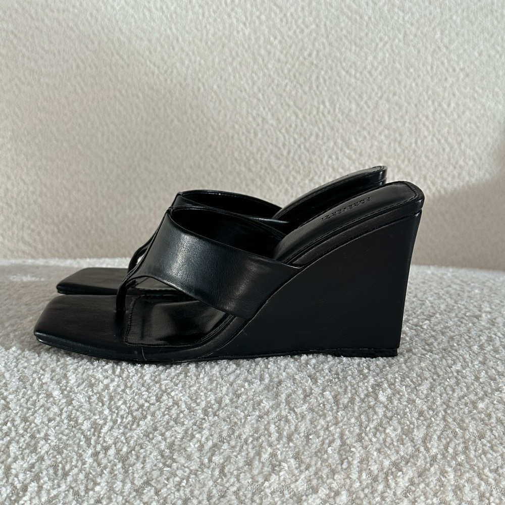 Black Wedge Sandal